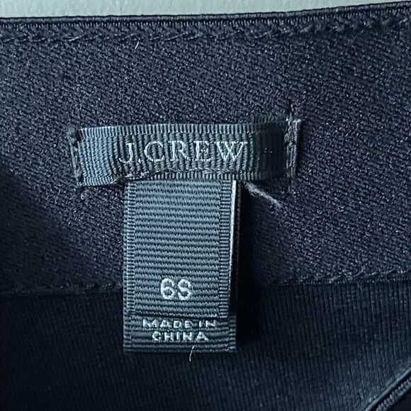 𝅺J Crew Black Stretchy Pixie Pants With Exposed Back Zipper Womens Size 6 Short - Picture 6 of 11